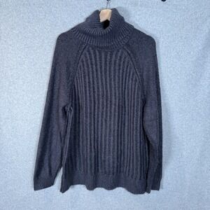 Free‎ People Big City Turtleneck Knit Sweater Gray Ribbed S